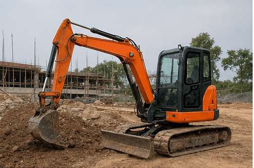 Hitachi Excavator 70 fleet visual for compact civil excavation work